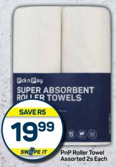 PnP Roller Towel Assorted 2s Each