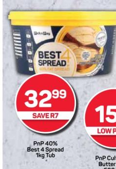 PnP 40% Best 4 Spread 1kg Tub