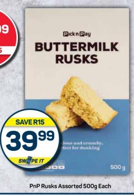 PnP Buttermilk Rusks, delicious and crunchy, perfect for dunking