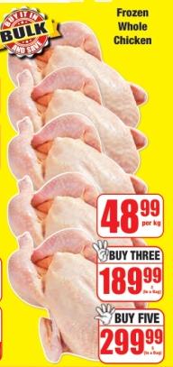 Frozen Whole Chicken