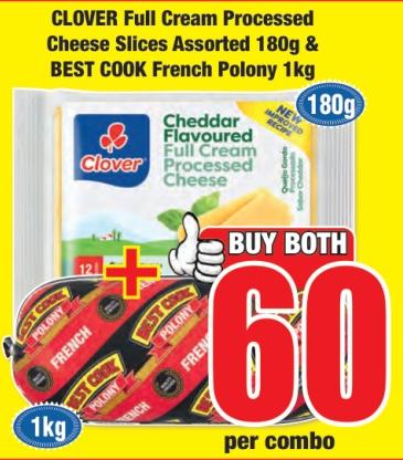 CLOVER Full Cream Processed Cheese Slices Assorted