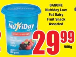 DANONE Nutriday Low Fat Dairy Fruit Snack Assorted 900 Gm