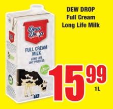 DEW DROP Full Cream Long Life Milk 1LTR