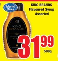 KING BRANDS Flavoured Syrup Assorted 500G