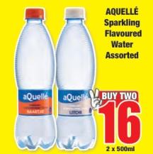 AQUELLÉ Sparkling Flavoured Water Assorted 2X500ML