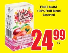 FRUIT BLAST 100% Fruit Blend Assorted 1L