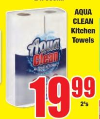 Aqua Clean Kitchen Towels 2'S