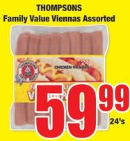 Thompsons Family Value Viennas Assorted 24's 