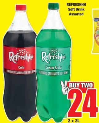 REFRESHHH Soft Drink Assorted 2x2 Ltr 