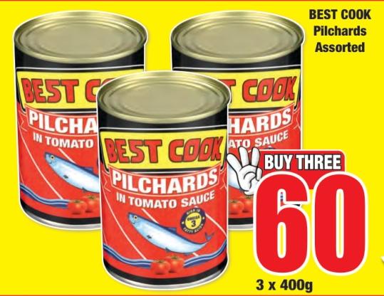 BEST COOK Pilchards Assorted in 3X400GM