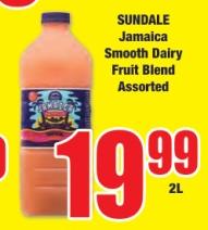 Sundale Jamaica Smooth Dairy Fruit Blend Assorted 2Ltr