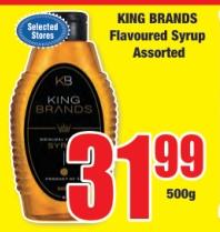 KING BRANDS Flavoured Syrup Assorted 500g