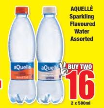 AQUELLÈ Sparkling Flavoured Water Assorted 2x500ml