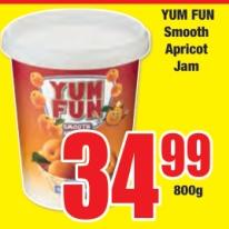 YUM FUN Smooth Apricot Jam 800g