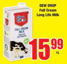 DEW DROP Full Cream Long Life Milk 1LTR