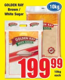 GOLDEN RAY Brown / White Sugar 10KG