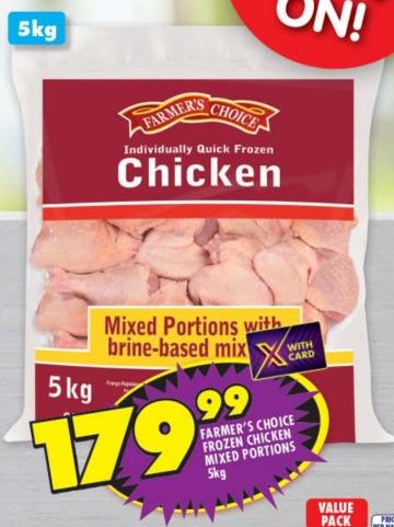 Farmer's Choice Individually Quick Frozen Chicken Mixed Portions with brine-based mix