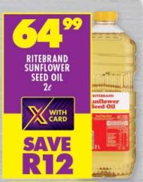 Ritebrand Sunflower Seed Oil 2L