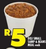 Deli Small Samp & Beans Meal each