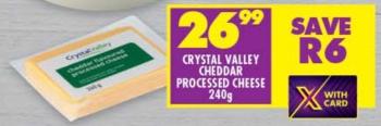 Crystal Valley Cheddar Processed Cheese 240gm