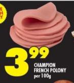 Champion French Polony 100gm