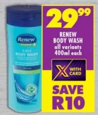 Renew Body Wash all variants 400ml