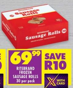 RITEBRAND Frozen Sausage Rolls 30