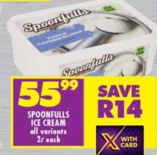 Spoonfulls Ice Cream all variants