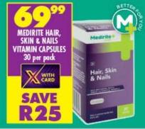 Medirite Hair, Skin & Nails Vitamin Capsules 