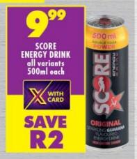 SCORE ENERGY DRINK all variants 500ml