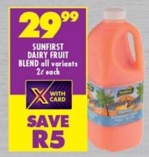 Sunfirst Dairy Fruit Blend all variants 2L