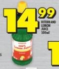 Ritebrand 100% Lemon Juice 500ml