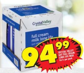 Crystal Valley full cream long life milk