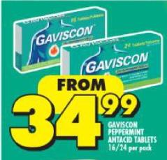 Gaviscon Peppermint Antacid Tablets