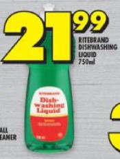 Ritebrand Dishwashing Liquid 750ml