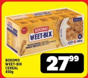 Bokomo Weet-Bix cereal, wholegrain wheat biscuits