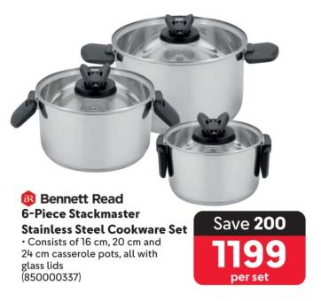 Bennett Read 6-Piece Stackmaster Stainless Steel Cookware Set