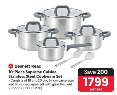 Bennett Read 10-Piece Supreme Cuisine Stainless Steel Cookware Set