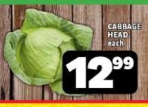 Cabbage Head each