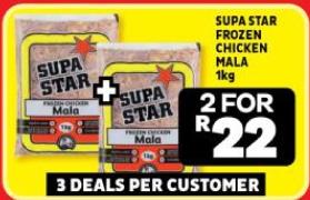 Supa Star Frozen Chicken Mala 1kg