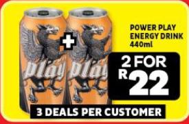 POWER PLAY ENERGY DRINK 440 ml