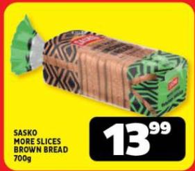 Sasko More Slices Brown Bread 700g