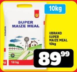 UBRAND SUPER MAIZE MEAL 10 Kg