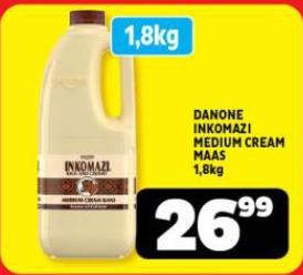 Danone Inkomazi Medium Cream Maas 1.8Kg