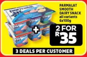 PARMALAT SMOOTH DAIRY SNACK all variants