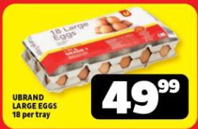 Ubrand Large Eggs 18PCS