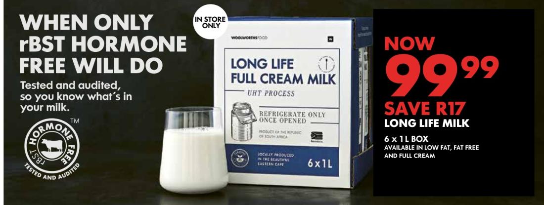 Woolworths Long Life Full Cream Milk, UHT Process