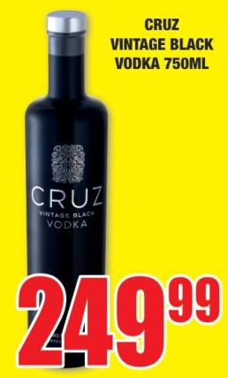 CRUZ VINTAGE BLACK VODKA 750 ml 