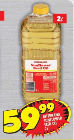 RITEBRAND SUNFLOWER SEED OIL 2L