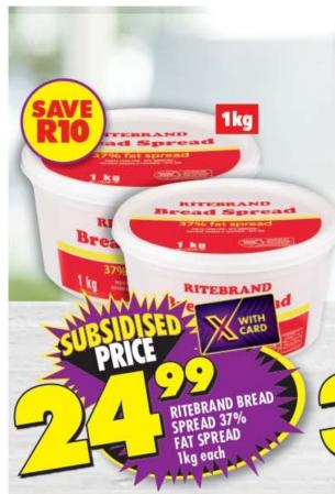 RITEBRAND Bread Spread 37% Fat Spread 1kg